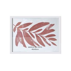 Moldura 40X50Cm Mdf Com Vidro Branco Just Home Collection