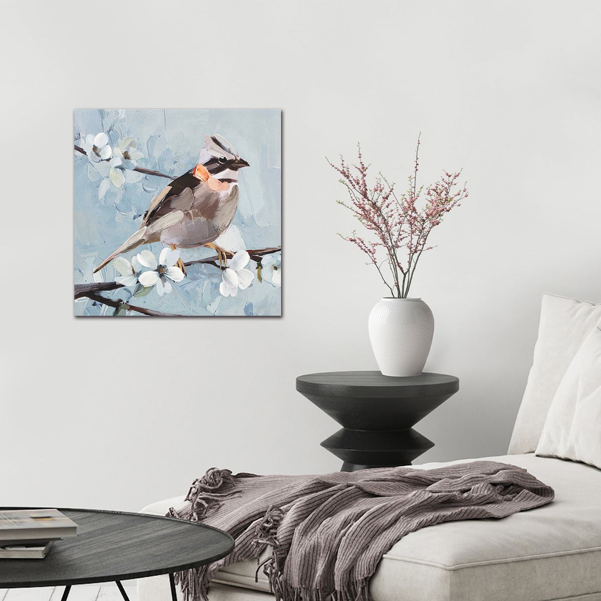Quadro 40x40cm Passarinho Marrom Just Home Collection, marca Just Home Collection - Foto 2