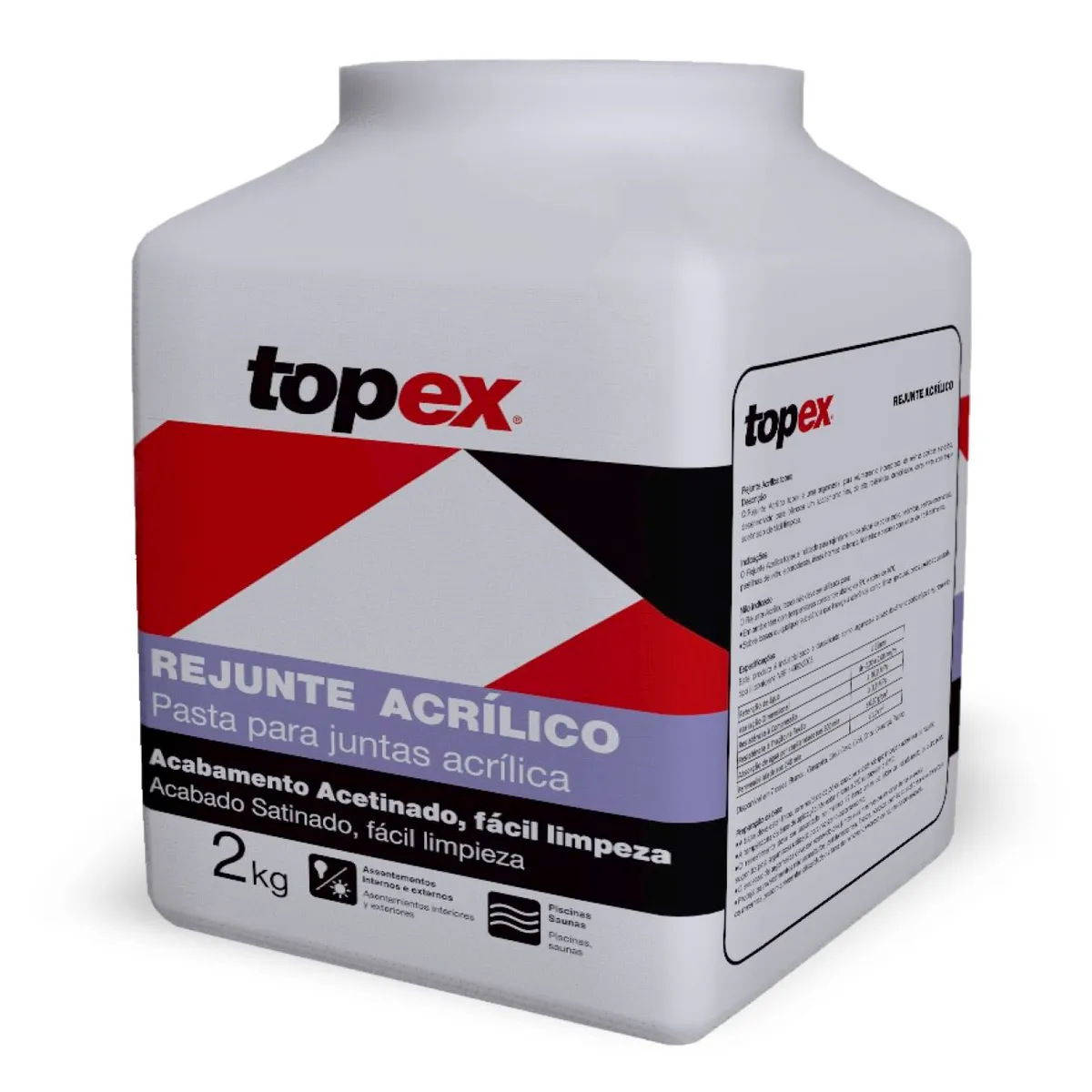 Rejunte Acrilico Cimento Camurça Pote 2 Kg Topex, marca Topex - Foto Principal