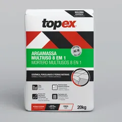 Argamassa Multiuso 8 em 1 Cinza Saco 20 Kg Topex