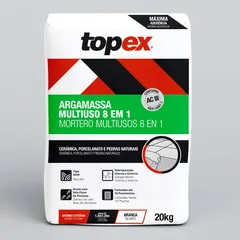 Argamassa Multiuso 8 em 1 Branco Saco 20 Kg Topex
