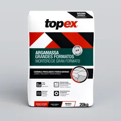 Argamassa Aciii Grandes Formatos Branco Saco 20 Kg Topex