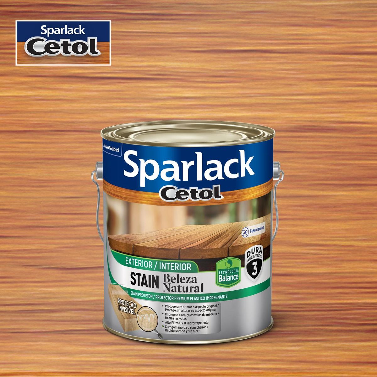 Stain Sparlack Beleza Natural Incolor Fosco 3,6l, marca Sparlack Cetol - Foto Principal