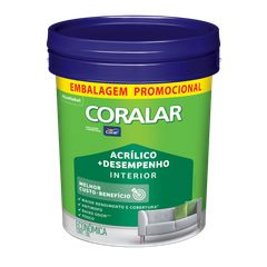 Tinta Econômica Acrílica Fosco + Desempenho Branco 20l Coralar