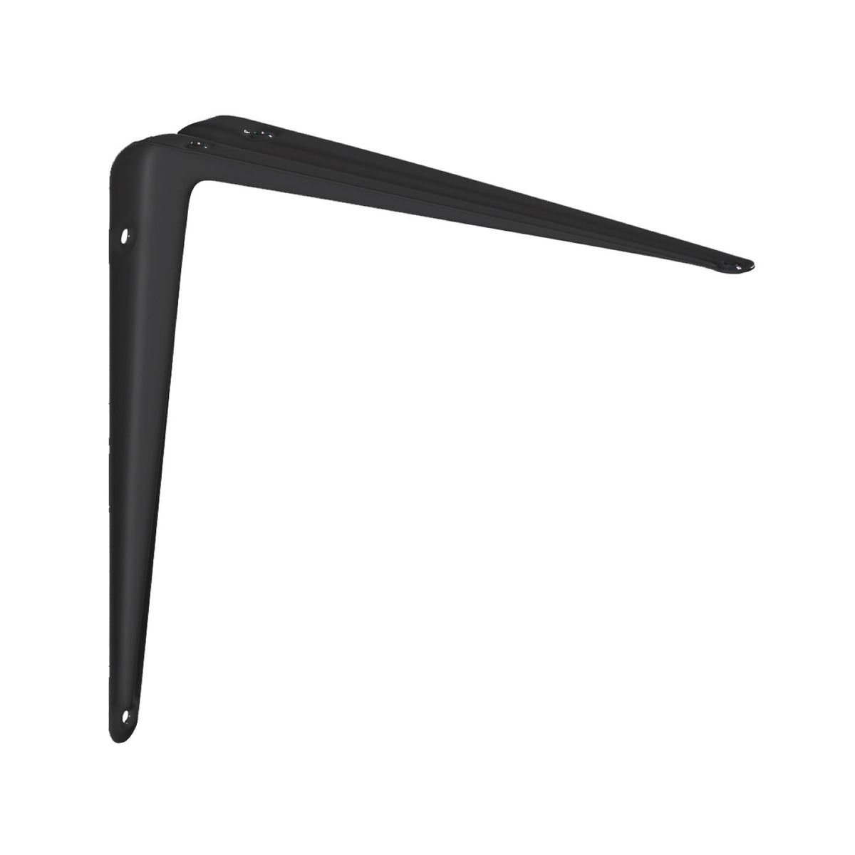 Suporte Cantoneira L( Mão Francesa) em Aço 25x30 Cm Espessura 0,9mm Suporta Até 35kg Preto, marca Multivisão - Foto Principal