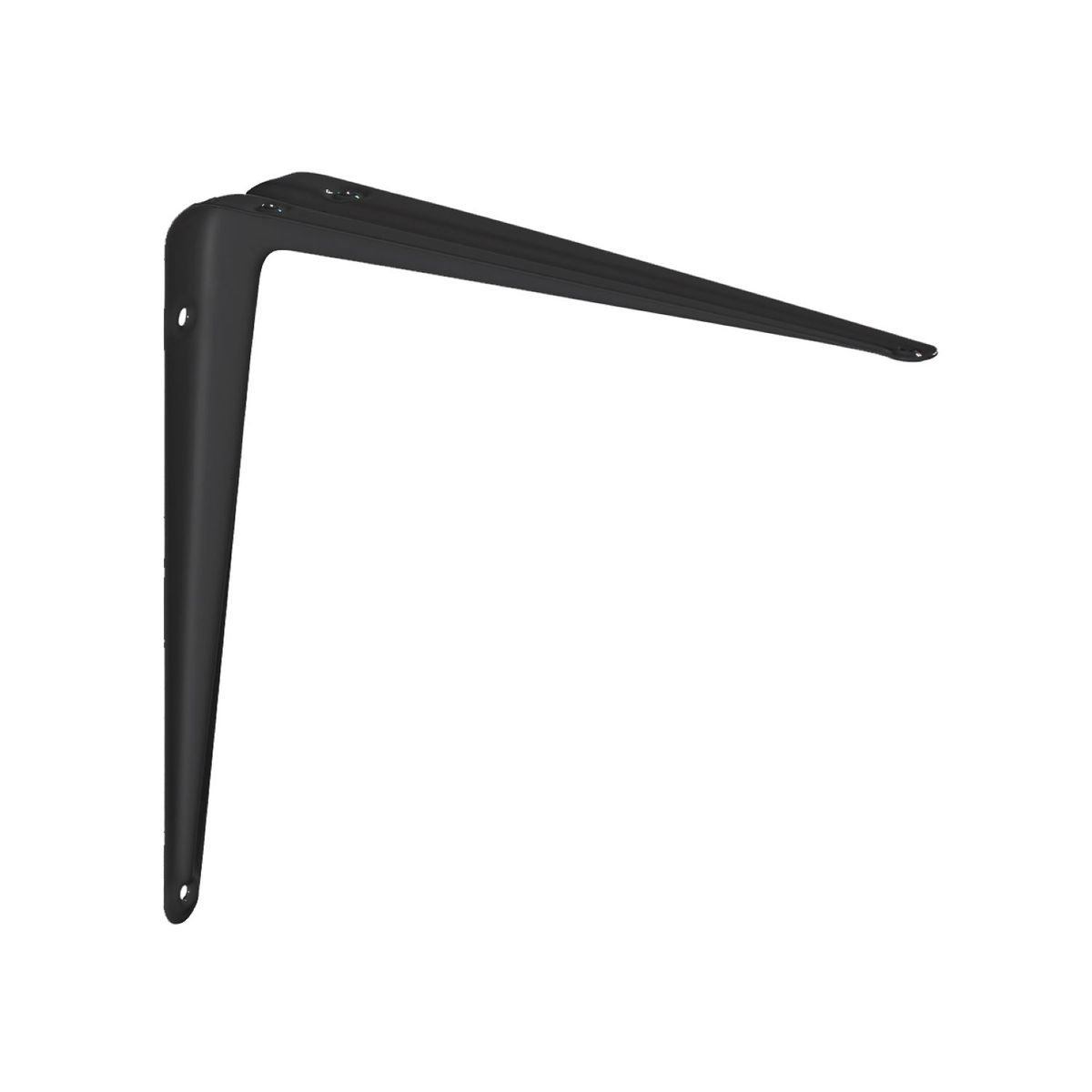 Suporte Cantoneira L( Mão Francesa) em Aço 25x30 Cm Espessura 0,9mm Suporta Até 35kg Preto, marca Multivisão - Foto Principal