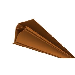 Moldura Pvc Meia Cana Ipê 6m