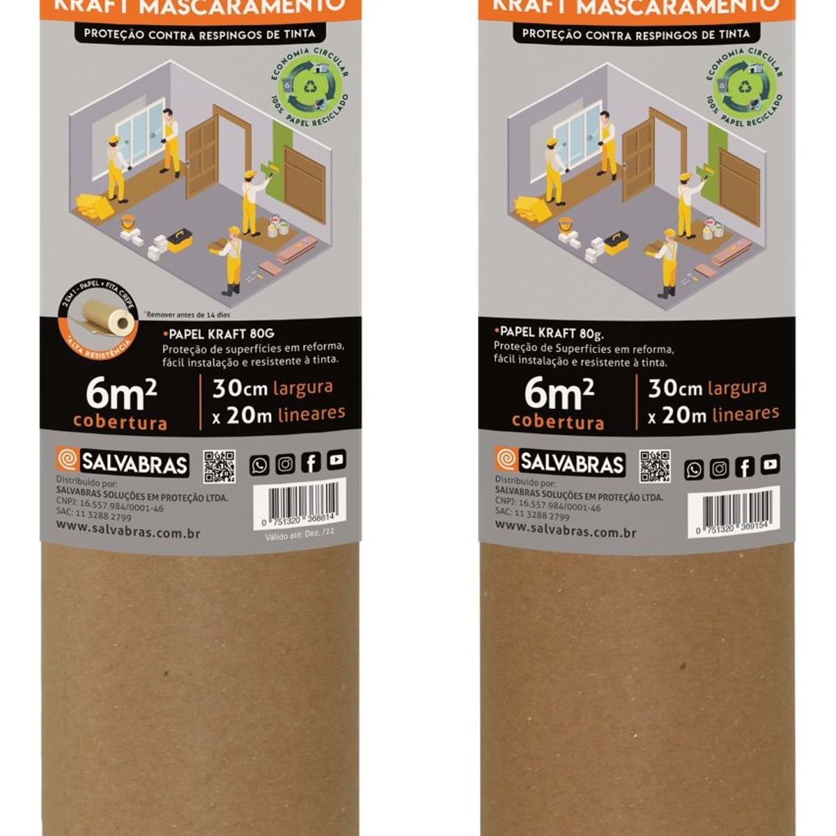 Kraft Mascaramento 0,60m X 20m, marca Salvabras - Foto Principal