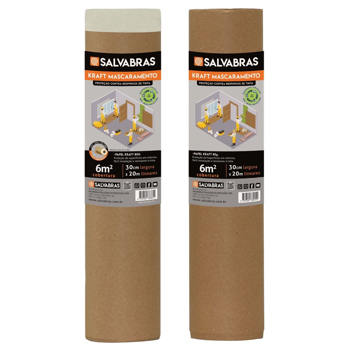Kraft Mascaramento 0,60m X 20m, marca Salvabras - Foto Principal