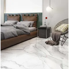 Porcelanato Polido Retificado Calacatta Branco Interno 71x71cm Caixa 2,52 m² Savane