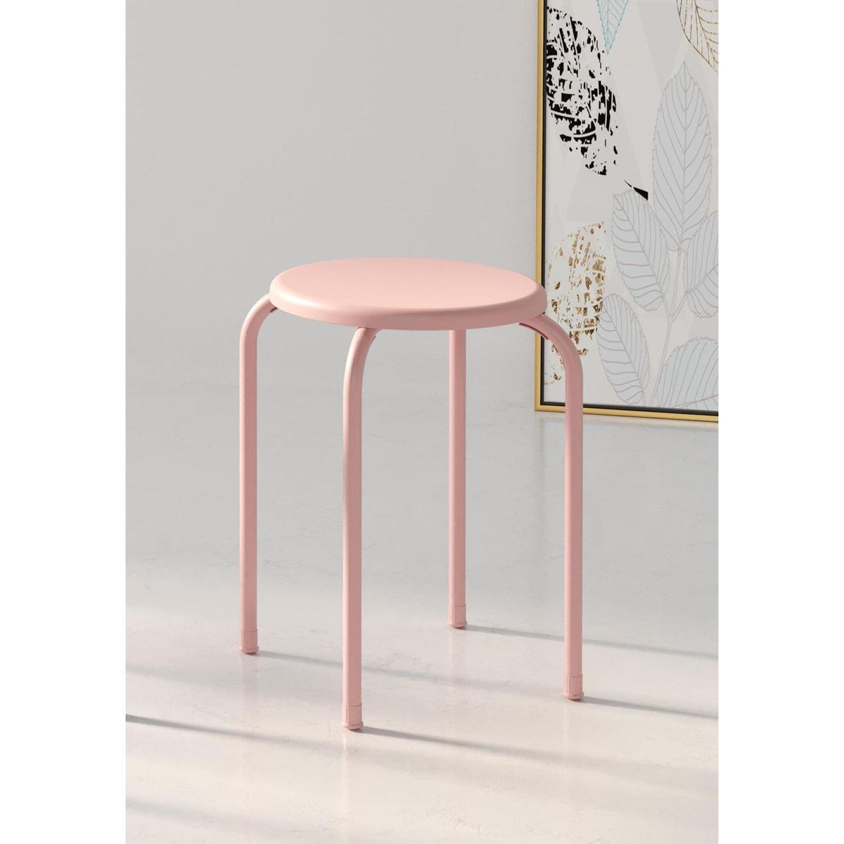 Banco Metal Rosado Just Home Collection, marca Just Home Collection - Foto Principal