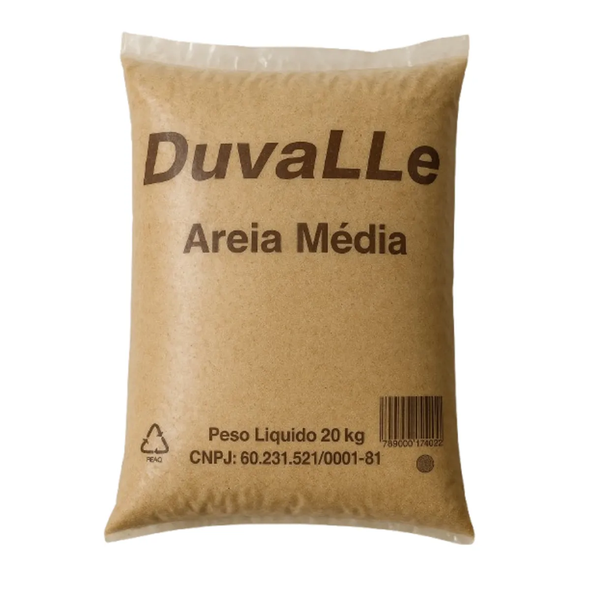 Areia Lavada Saco 20Kg, marca AB Areias - Foto Principal