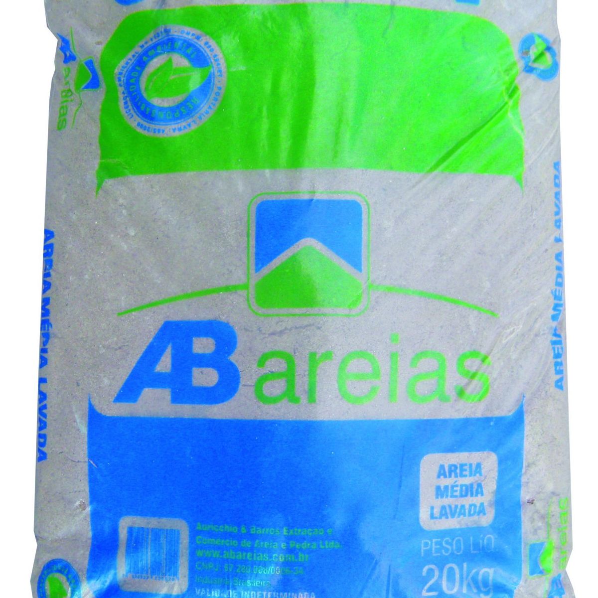 Areia Lavada Saco 20Kg, marca AB Areias - Foto 2