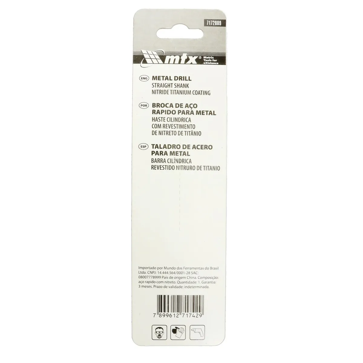 Broca de Aço Rápido para Metal, 2 Mm, Nitreto de Titânio, Haste Cilíndrica, 1 Pçs MTX, marca Mtx - Foto 2