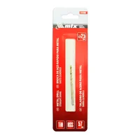 Broca de Aço Rápido para Metal, 2,5 Mm, Nitreto de Titânio, Haste Cilíndrica, 1 Pçs MTX