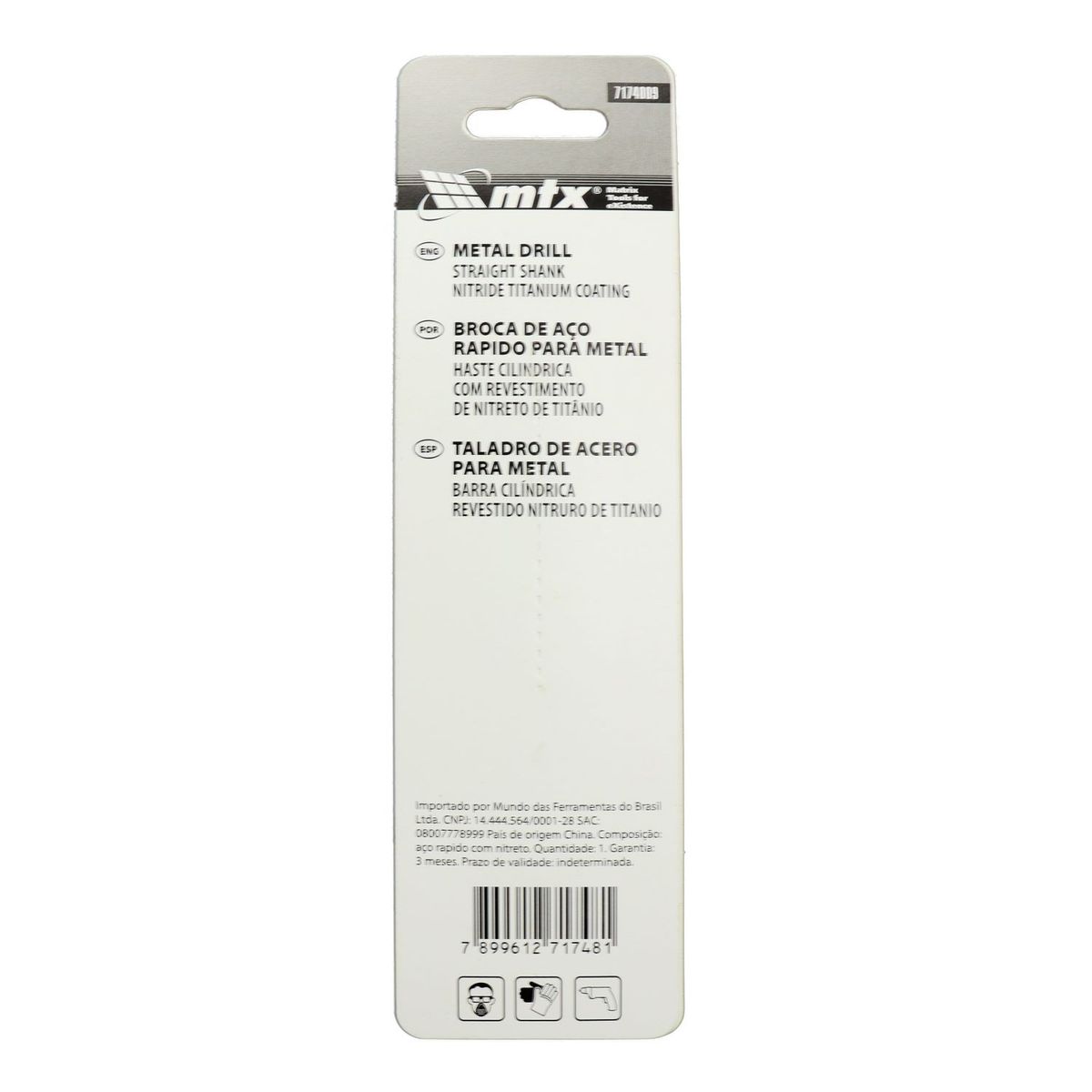 Broca de Aço Rápido para Metal, 4 Mm, Nitreto de Titânio, Haste Cilíndrica, 1 Pçs MTX, marca Mtx - Foto 2