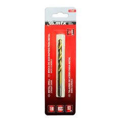 Broca de Aço Rápido para Metal, 6 Mm, Nitreto de Titânio, Haste Cilíndrica, 1 Pçs MTX