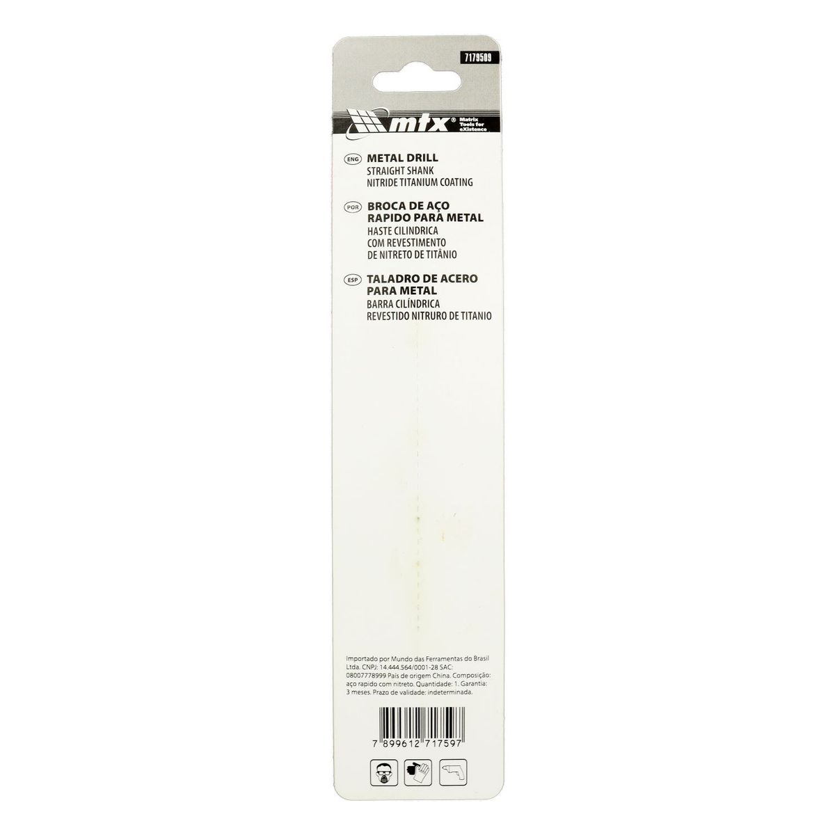 Broca de Aço Rápido para Metal, 10 Mm, Nitreto de Titânio, Haste Cilíndrica, 1 Pçs MTX, marca Mtx - Foto 2