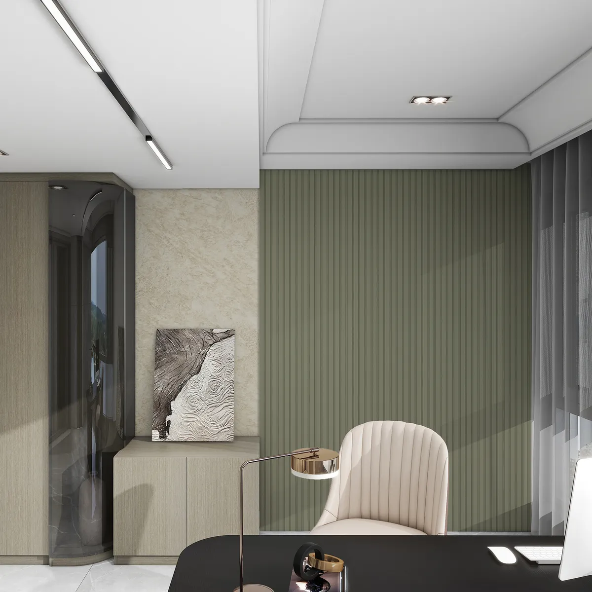 Painel Ripado Wpc Verde Oliva 12x240 0,28m2 Unidade Holztek, marca Holztek - Foto 2