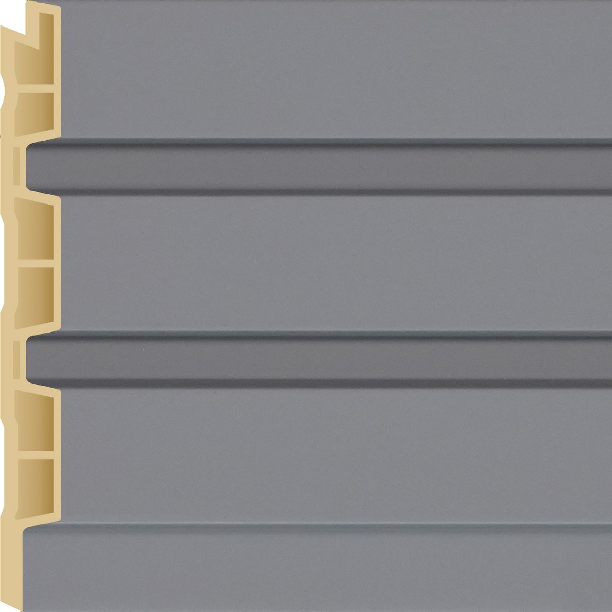 Painel Ripado Wpc Cinza 12x240 0,28m2 Unidade Holztek, marca Holztek - Foto Principal