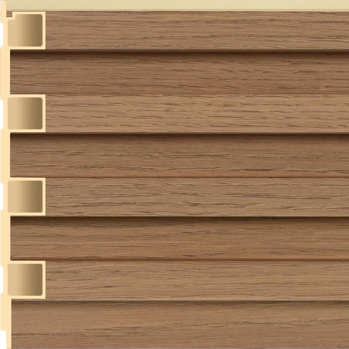 Painel Ripado Wpc Brown 16 X 240 Cm 0,39 M² Holztek, marca Holztek - Foto Principal