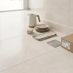 Porcelanato Acetinado Esmaltado Branco 90x90cm Portobello Retificado Caixa 2,42m² Moonlight Off White