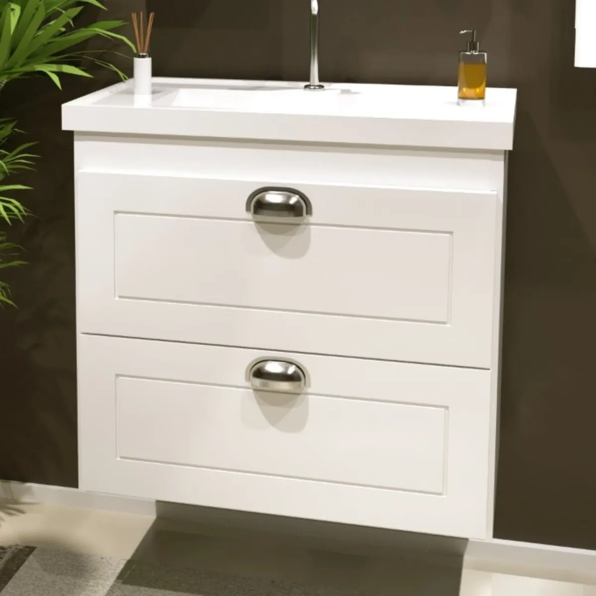 Gabinete para Banheiro Veneza 58cm Branco Fimap, marca Fimap - Foto Principal