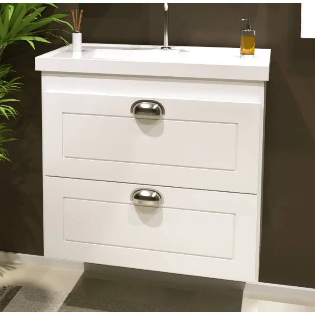 Gabinete para Banheiro Veneza 58cm Branco Fimap, marca Fimap - Foto Principal