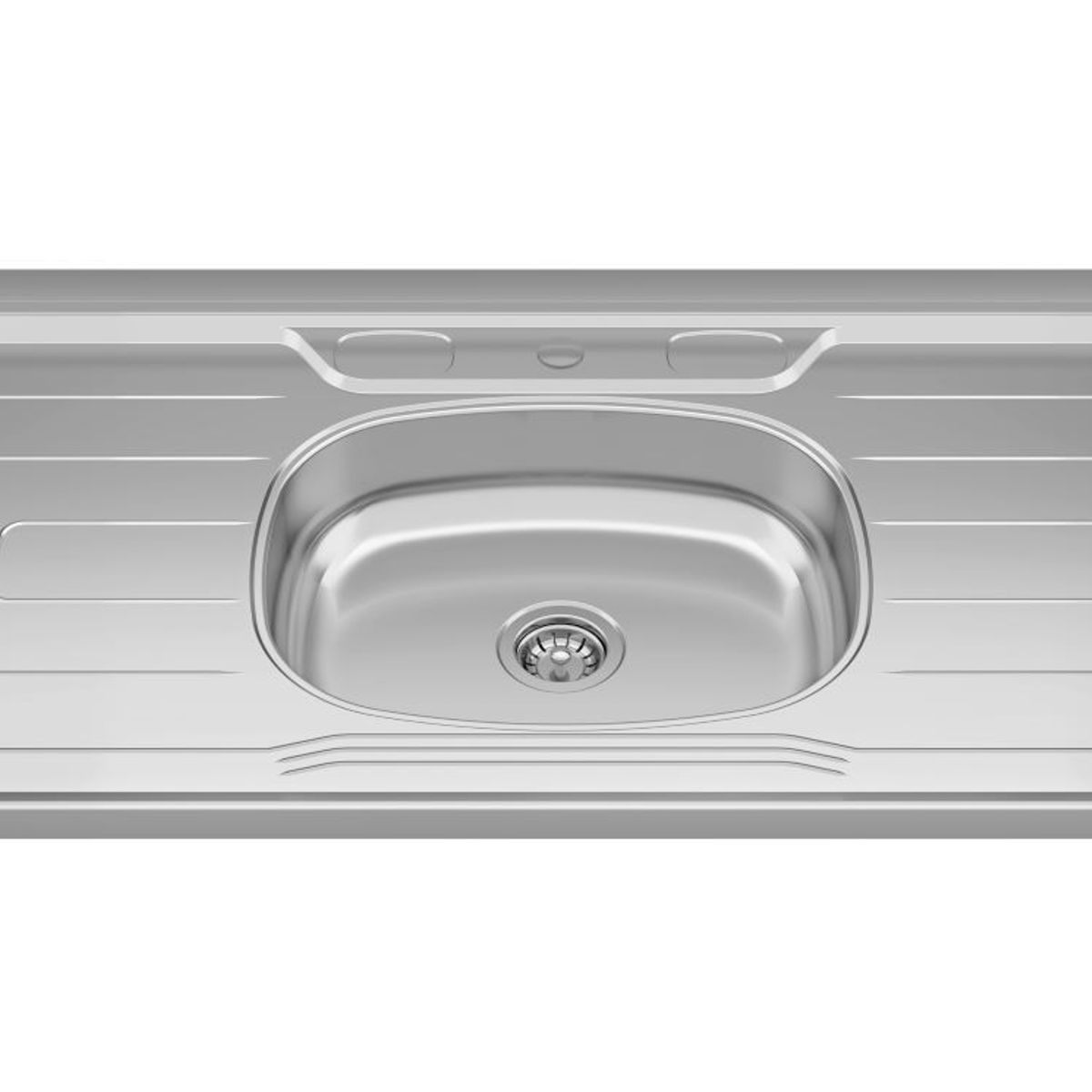 Pia de Aço Inox com Cuba 120x53cm Prata Ghelplus, marca Ghel Plus - Foto Principal