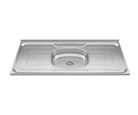 Pia de Aço Inox com Cuba 120x53cm Prata Ghelplus