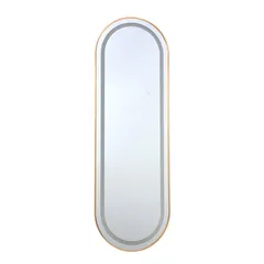 Espelho Decorativo 50X150Cm Com Led Capsula Dourado Just Home Collection