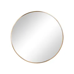 Espelho 100cm Redondo Dourado Just Home Collection