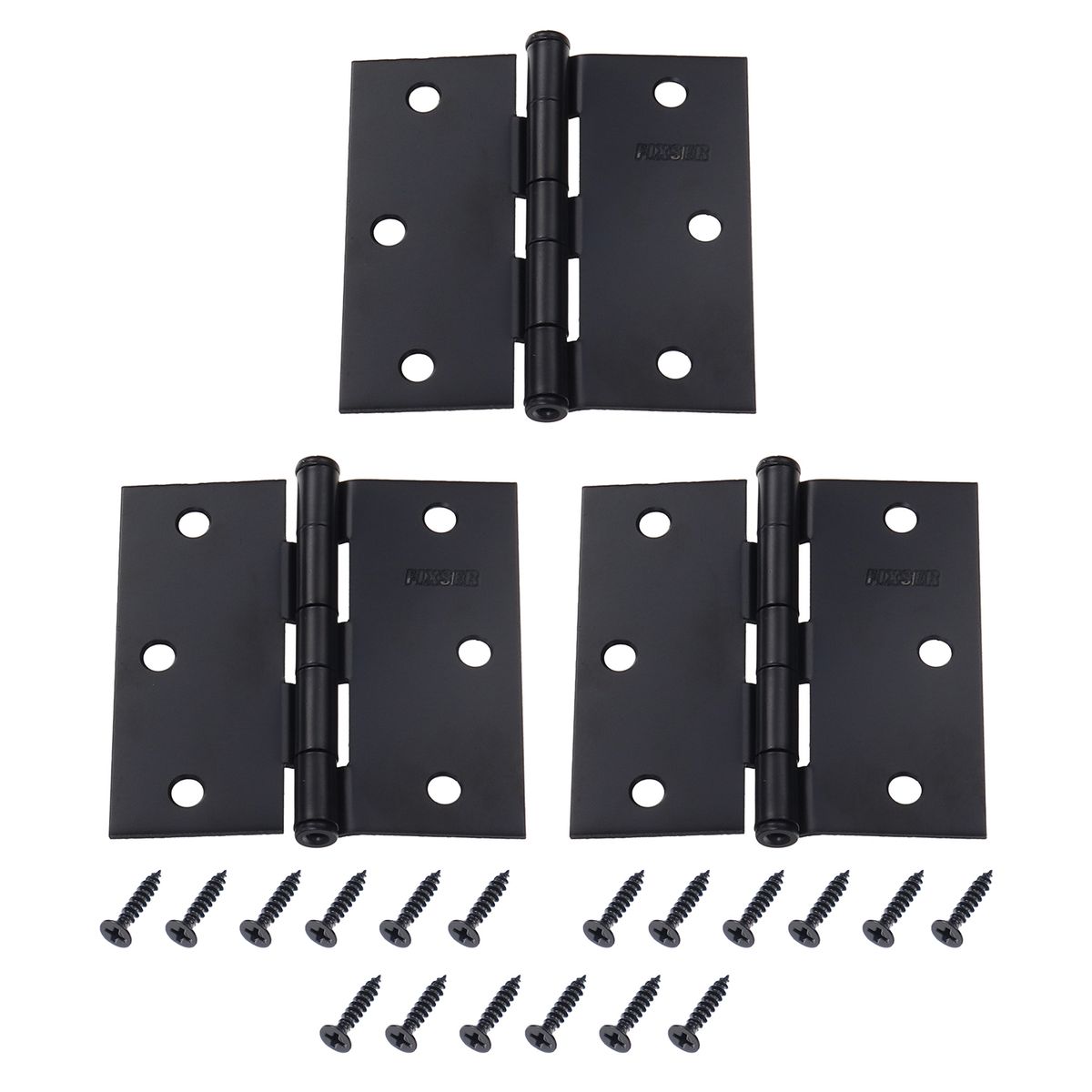 DOBRADICA PRETO 3,5X3,5 PCT3, marca Fixser - Foto Principal