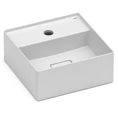 Cuba de Apoio Quadrada Branca Matte 30x30cm T7 Terra Roca