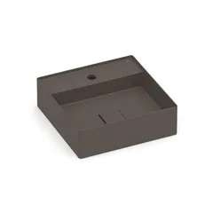 Cuba de Apoio com Mesa Quadrada Cafe 40x40cm T9 Terra Roca