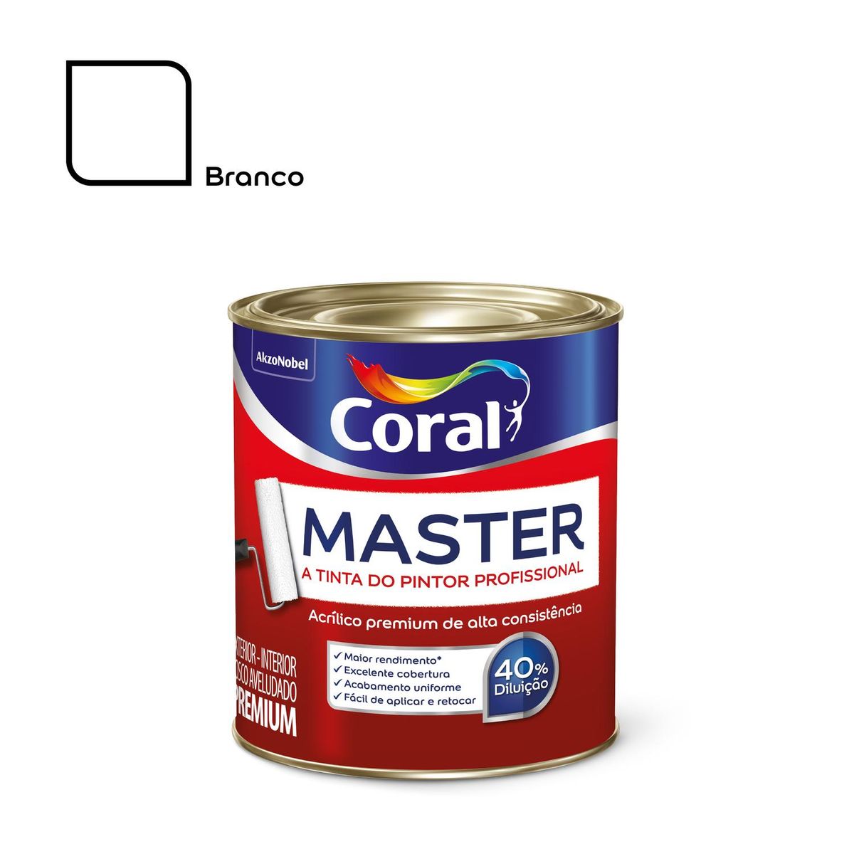 Coral master branco 0,9l, marca Nacional - Foto Principal