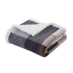 Manta 125X150Cm Estampada Sherpa Cinza Just Home Collection