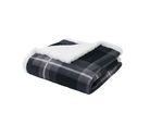 Manta 125X150Cm Estampada Sherpa Preto Just Home Collection