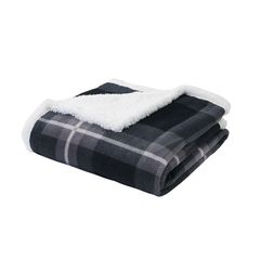 Manta 125X150Cm Estampada Sherpa Preto Just Home Collection