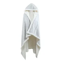 MANTA GORRO FLANEL 125X150 CINZA