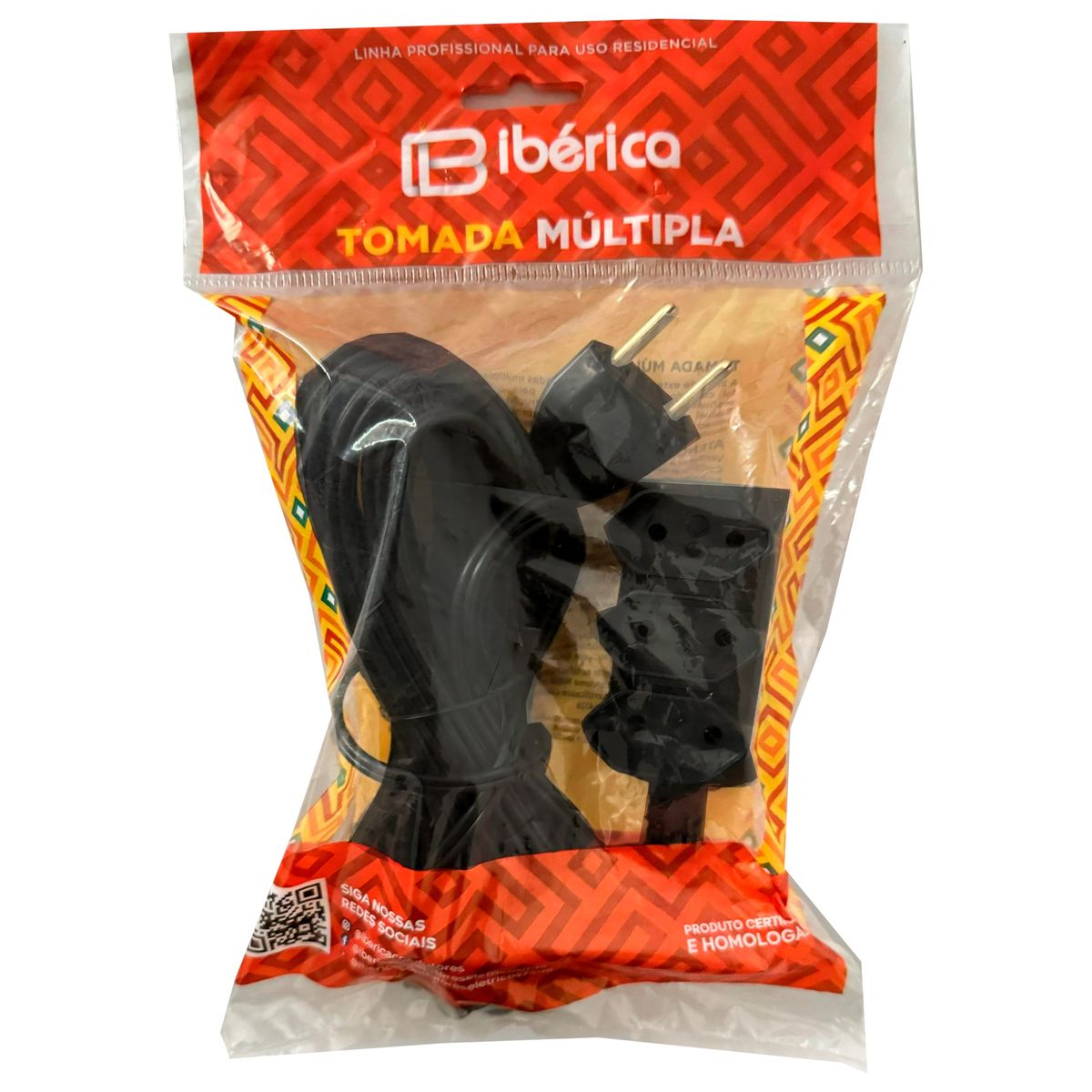 Extensao multipla Iberica  PP Plano 3x0,75 - 3 metros 10 A, marca Ibérica - Foto Principal
