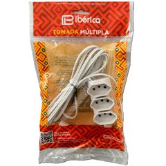 Extensao multipla Iberica  Paralelo 2x0,75 - 3 metros 10 A