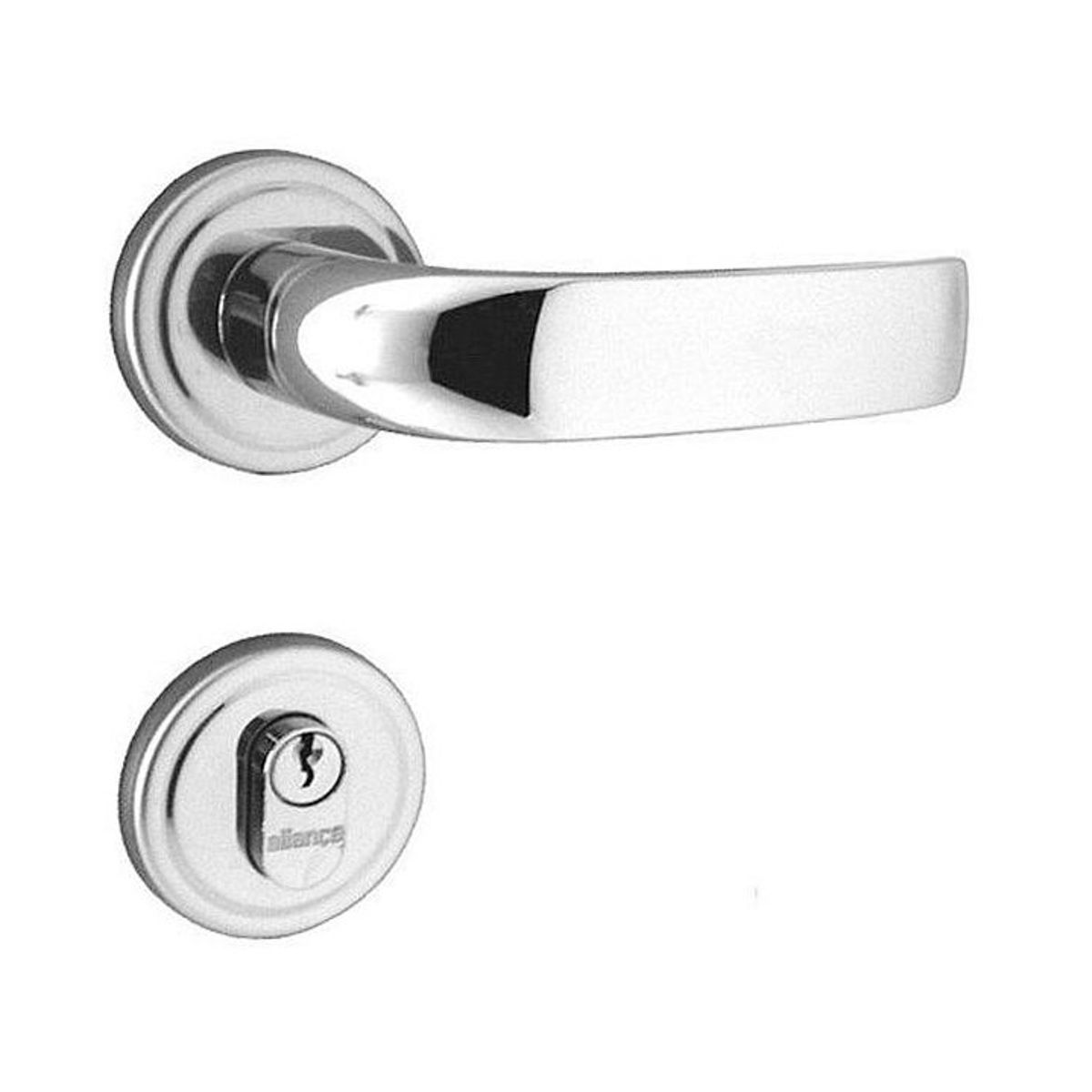Fechadura 55011 Externa 55mm Cromado Aliança, marca Aliança - Foto Principal