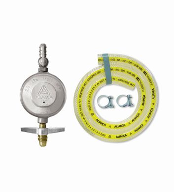 Regulador De Gs Com Registro 504/1 Com Mangueira 1,2M Cinza 1Kg/H