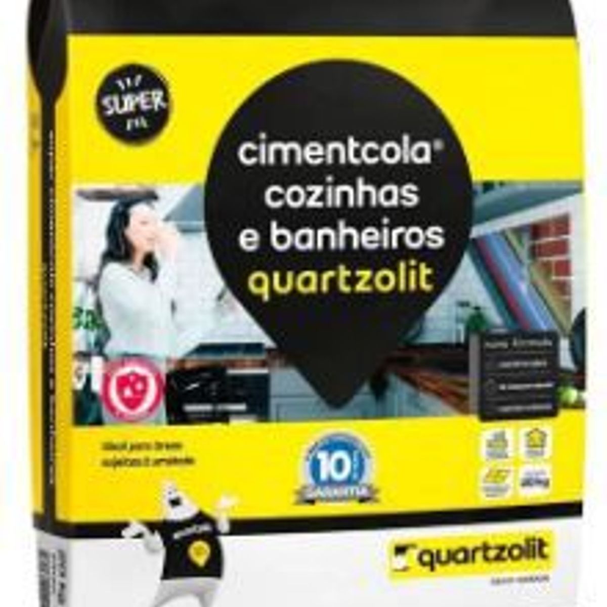 Argamassa para Cozinha e Banheiro 20kg Cinza Quartzolit, marca Quartzolit - Foto Principal