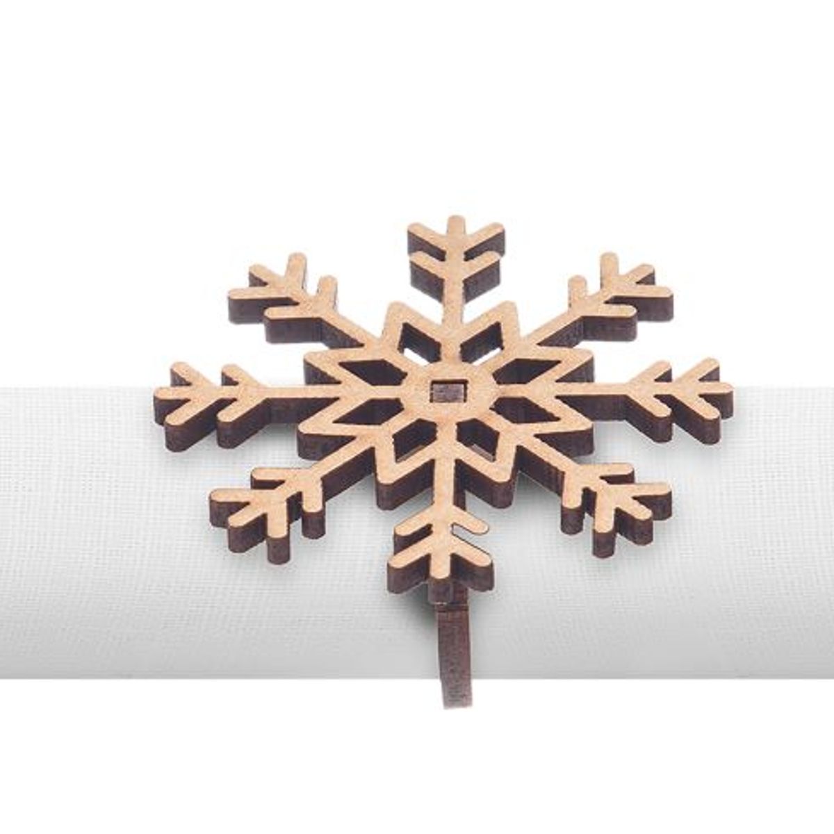 Argola Guardanapo 4 Pcs  Floco de Neve, marca Copa&cia - Foto Principal