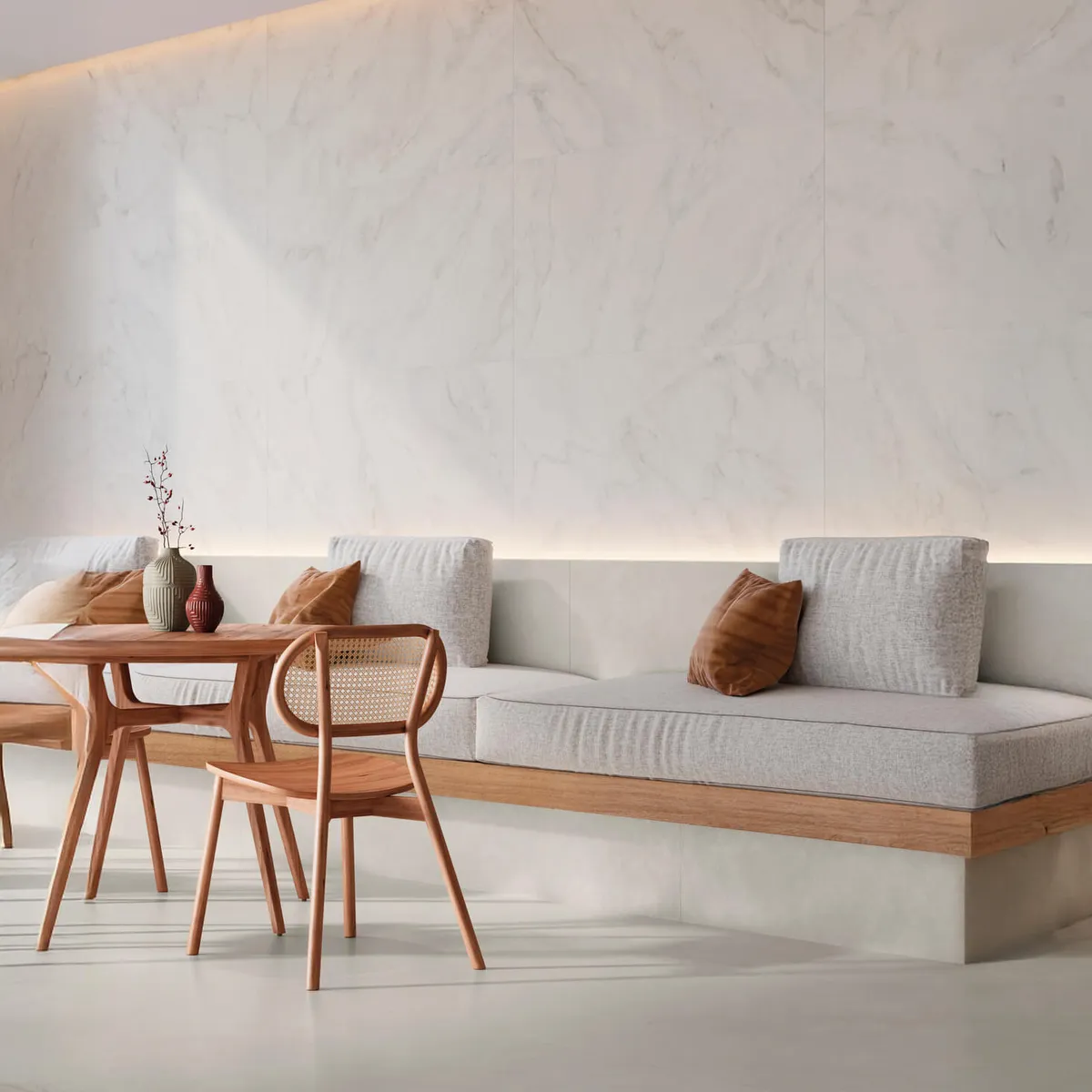Porcelanato Acetinado Esmaltado Branco 60x120cm Portobello Retificado Caixa 1,43m² Chiaro Di Versilia, marca Portobello - Foto Principal