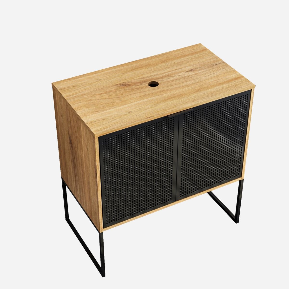 Gabinete para Banheiro Riad 60cm Preto/freijó Sensi, marca Sensi Dacqua - Foto Principal