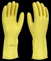 Luva de Latex Forrada Amarela 8 Imbat