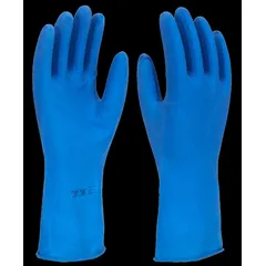 Luva de Latex Forrada Azul 8 Imbat